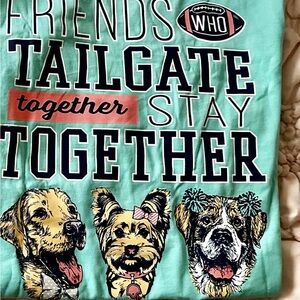 Jadelynn Brooke Aqua Friends Tailgate Tee for 2 Brand New w/tags